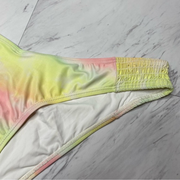 New! Topshop Side Smocked Rainbow Swim Bikini Bottom 8 - Picture 4 of 9